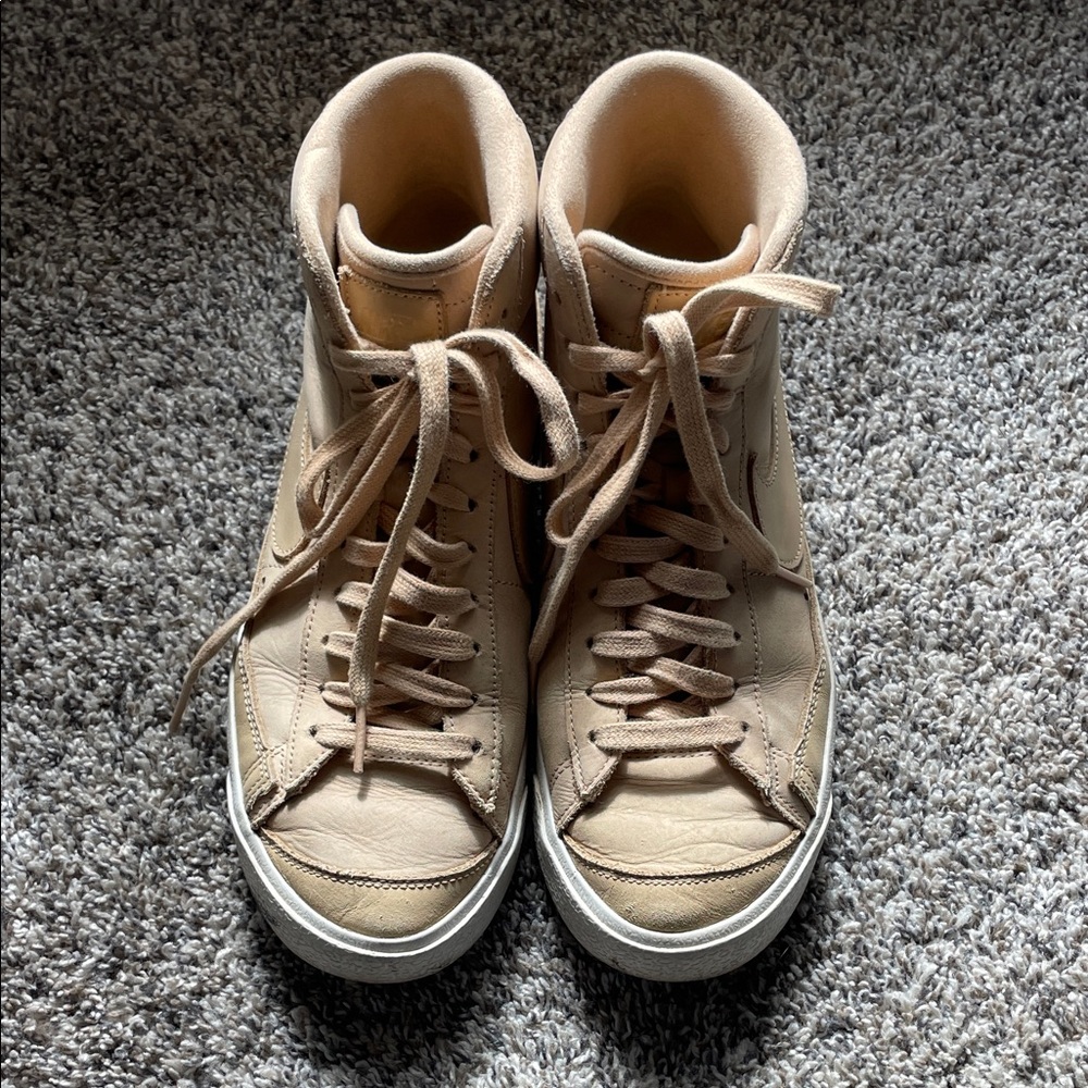 Tan High-Top Sneakers